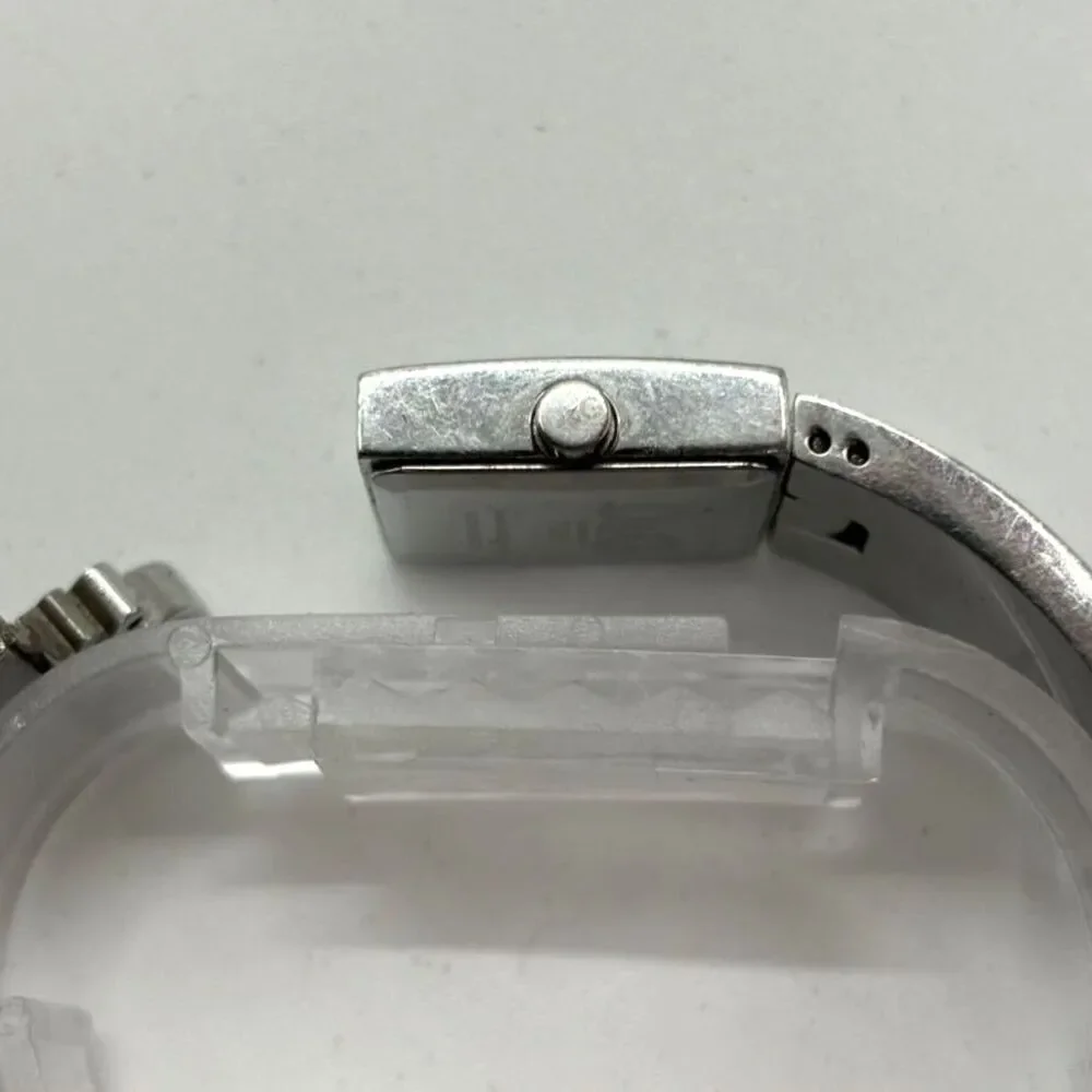 Dolce & Gabbana (Authentic) Silver Stainless Steel Square Dial Cuff Wristwatch - Picture 6 of 8